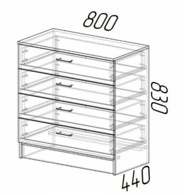 Комод К800 (Ясень шимо темный/Ясень шимо светлый)